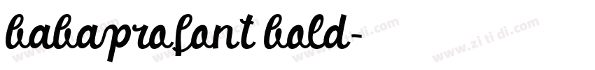 babaprofont bold字体转换